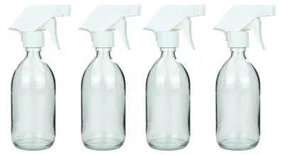 Produktbild von 2 Glas-Sprühflaschen 500 ml für Reinigungsmittel, Haarpflege und Pflanzen (2er-Pack)