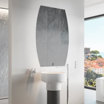 Obrázok produktu pre Moderne Ozdobne Nepravidelné zrkadla na stenu s podsvietenim LED 100 x 140 cm | Farba LED: Biela studená 7000K | LZBP221