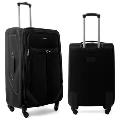 Produktbild von RGL S-010 XXL Koffer Stoffkoffer 4 Rollen Erweiterbar Grösse: XXL Farbe: Schwarz