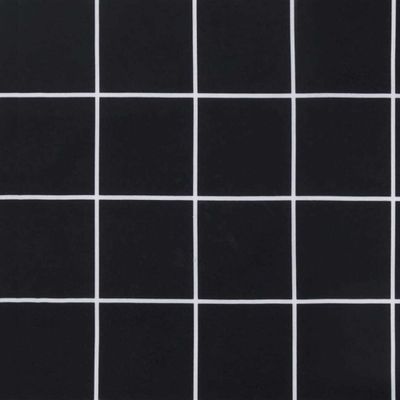 vidaXL Polštáře na židle 6 ks Černý kostkovaný vzor 50x50x7 cm Oxford Fabric