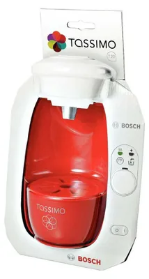 A Tassimo coffee machine in its retail packaging.