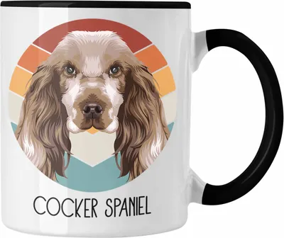 Produktbild von Trendation - Cocker Spaniel Besitzer Tasse Geschenk Lustiger Spruch Geschenkidee Cocker Spaniel Mama Papa (Schwarz)