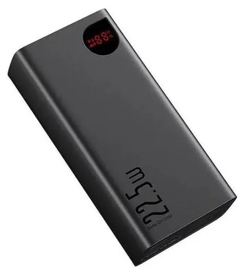 Produktbild von Baseus ADAMAN OVERSEAS EDITION 40.000 MAH DIGITAL DISPLAY 22.5W POWERBANK SIYAH, 40000 mAh, Lithium, Schwarz