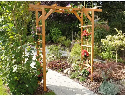 Produktbild von Pergola promadino Anke 200 x 60 x 210 cm braun