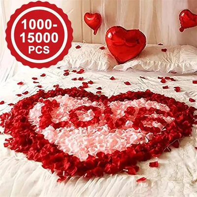 Produktbild von 2000 Künstliche Rosenblätter Rot und Rosa Deko Hochzeit Valentinstag Tischdeko