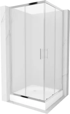 Zdjęcie produktu dla Mexen Rio kabina prysznicowa kwadratowa 90 x 90 cm, szron, chrom + brodzik Rio, biały - 860-090-090-01-30-4510