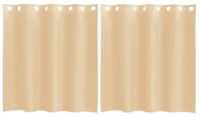 Produktbild von vidaXL Voile Vorhänge mit Ösen 2 Stk. Sandfarbe