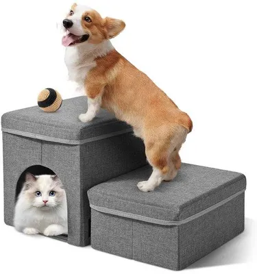 Immagine prodotto di Scala a due gradini per cani, pieghevole, per cani di piccola taglia, uso domestico