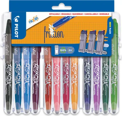 Obrázok produktu pre PILOT 551607 PILOT Tintenroller FRIXION BALL 07 Set2Go, 12er Etui