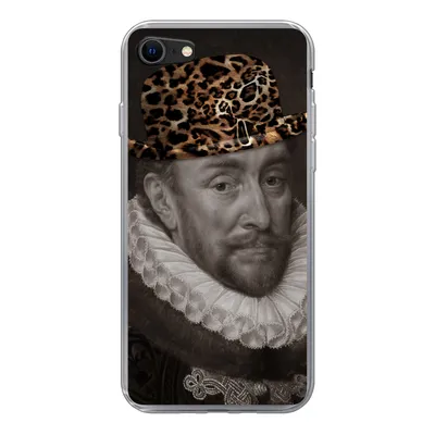 Produktbild von MuchoWow® Handyhülle Schutzhülle Hülle für iPhone SE 2022 Wilhelm von Oranien - Pantherdruck - Alte Meister Silikon Softcase Handy Hülle - Schutzhülle