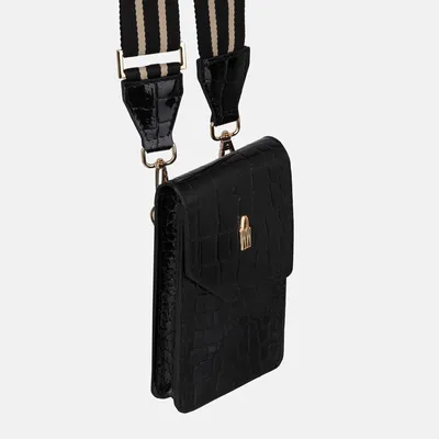 Image de NORA - Étui à téléphone en cuir noir