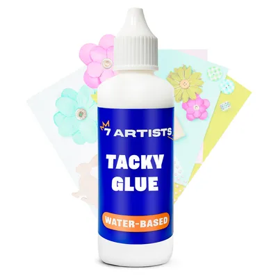 Produktbild von 7 Artists Tacky Glue – Kleber Flüssig Transparent 80 ml | Starker Bastelkleber für Papier, Holz & Mehr