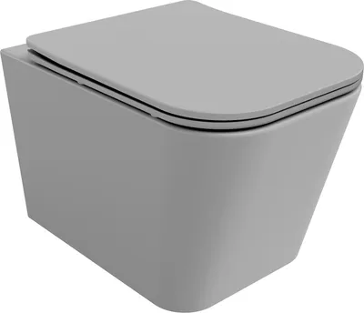 Produktbild von Mexen Teo WC-Schüssel Randlos mit slim Sitz und Absenk-Automatik, duroplast, Hellgrau matt - 30854061