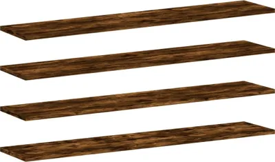 Produktbild von vidaXL Wandregale 4 Stk. Räuchereiche 100x20x1,5 cm Holzwerkstoff