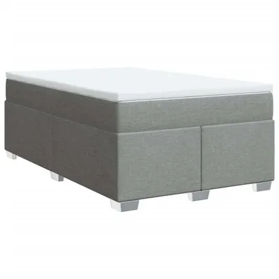 Obrázok produktu pre vidaXL Boxspring posteľ s matracom Light Grey 120x200 cm Látka