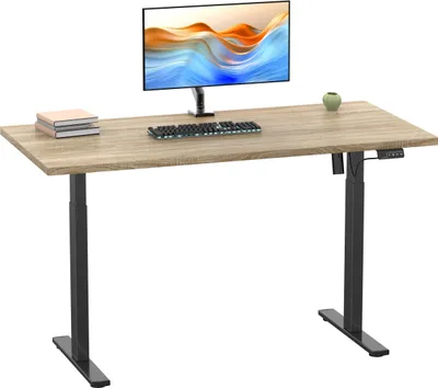 Zdjęcie produktu dla Regulowana wysokość biurka | Bezstopniowa regulacja wysokości elektrycznej 71-120 cm | Computerisch Wymiary 110x80 | Stół biurowy Lona