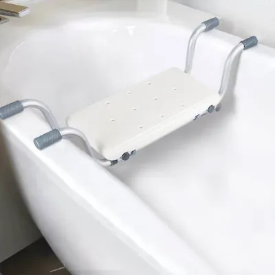Produktbild von Duschhocker Sitzbrett für die Wanne bis 120 kg Badhilfe Badewannensitz Badestuhl Weiß