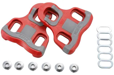 Produktbild von Fahrradschuhplatten Keo kompatibel, Rot, 6° Bewegungsfreiheit, für Rennräder