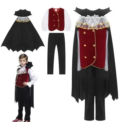 Zdjęcie produktu dla Kostium wampira dla dzieci strój halloween karnawał 4 6 lat