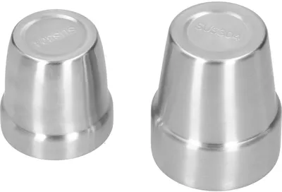 Produktbild von 2 Stück Edelstahl Doppelwandtassen Restaurant Bierbecher Wasser Kaffeetasse (180ml 300ml)