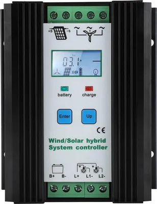 Zdjęcie produktu dla Hybrydowy kontroler energii wiatrowej i słonecznej Cyfrowy inteligentny regulator ładowania Boost