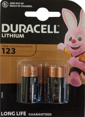 Immagine prodotto di Batterie litiová, CR123A, Duracell, blistr, confezione da 2, 42452