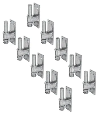 Produktbild von Alberts 858698 Kloben zum Anschrauben, verstellbar, galvanisch verzinkt, dickschichtpassiviert, Dornmaß Ø16 mm, Platte 100 x 40 mm, 10er Set