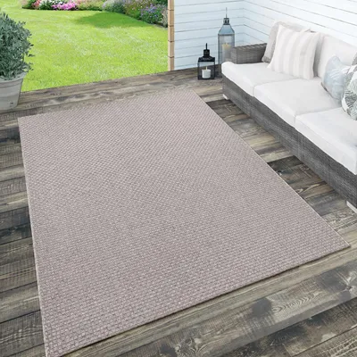 Produktbild von In- & Outdoor Teppich, Terrasse u. Balkon, Wetterfest Einfarbig m. Struktur Grösse 140x200 cm