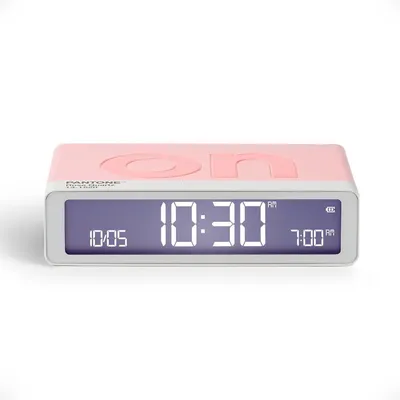 Produktbild von Digitaler Design Wecker mit Ein-/Aus-Wendefunktion, wiederaufladbar, LED-Display, USB-C, Reisewecker, leise, kompakt für Schlafzimmer