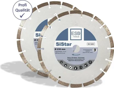 Produktbild von 2x Profi Diamanttrennscheibe 230 mm Beton Verbundstein - Diamant Trennscheibe 230 mm