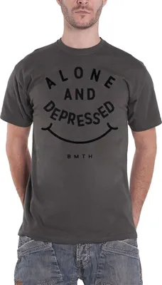 Produktbild von Bring Me The Horizon - "Alone & Depressed" T-Shirt für Herren/Damen Uni RO6924 (S) (Anthrazit)
