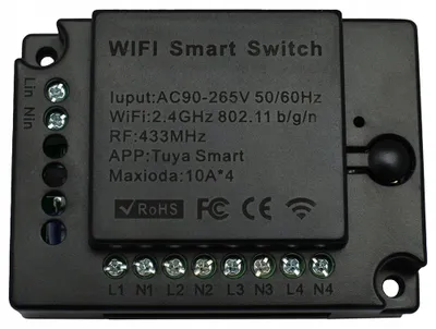 Produktbild von Tuya 4x10A T814 4-Kanal WiFi-Schaltermodul Intelligenter Strom