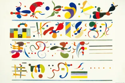 Produktbild von Wassily Kandinsky Kunstdruck Bild - Reihenfolge, 1935 (80 x 120 cm)