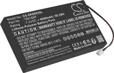 Image de TECHTEK Batterie compatible avec [ZKTeco] S922 remplace 786166P