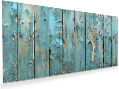 Produktbild von Glasbild 80x40cm in XXL für Wohnzimmer, Schlafzimmer Motiv Abblätternde Holzplanken