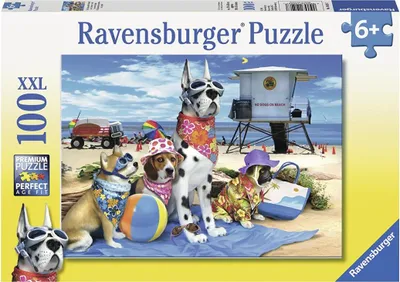 Immagine prodotto di Puzzle RAVENSBURGER Niente cani in spiaggia XXL 100 pezzi