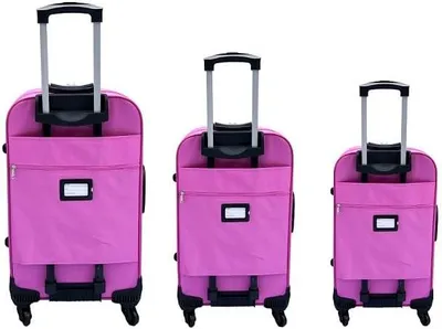 Produktbild von Travel LEX EVA Kofferset 3 teilig mit Schloss und 4 Rollen , Farbe:Pink