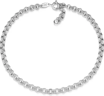 Produktbild von SILBERKETTEN STORE Doppelerbskette Fußkette 3,6mm - echt 925 Silber, Länge wählbar - 23cm