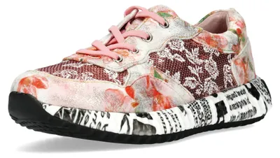 Produktbild von Laura Vita Damen Sneaker mehrfarbiger Plateau Sneaker Burton 05, Größe:40 EU, Farbe:Rot