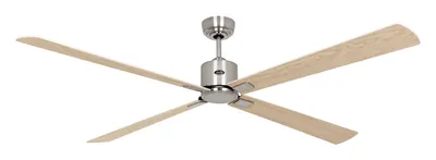 Obrázek produktu pro Energeticky úsporný stropní ventilátor s dálkovým ovládáním Eco Neo III 180 cm kartáčovaný chrom Lopatky javor / buk