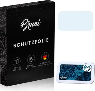 Produktbild von Bruni Basics-Clear 2x Schutzfolie kompatibel mit Amazon Echo Show 5 (3. Generation 2023) Folie