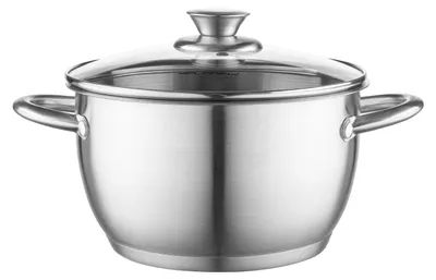 Productafbeelding van FLORINA Henry, 20 cm, 5G7594. Kookpan met deksel, roestvrij staal, diameter 20 cm, geschikt voor inductiekookplaten