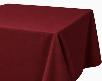 Produktbild von Tischdecke Leinenoptik 90x90 cm eckig beschichtet wasserabweisend Lotuseffekt schmutzabweisend bordeaux
