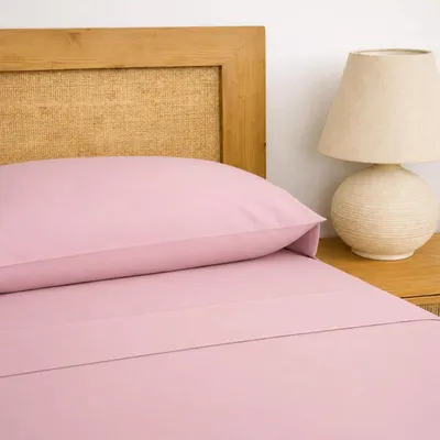 Immagine prodotto di Set di lenzuola per letto, 100% cotone di prima qualità (letto 90, color malva)