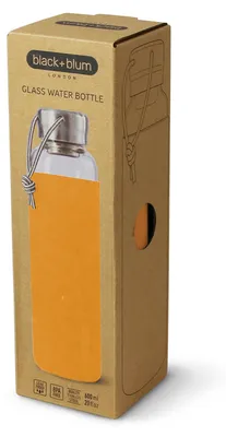 Zdjęcie produktu dla BLACK+BLUM | Butelka na wodę, szklana, pomarańczowa, 600 ml
