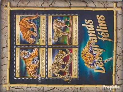 Produktbild von Briefmarken Guinea 2016 Mi 11886-11889 Kleinbogen (kompl. Ausgabe) postfrisch Große Katzen