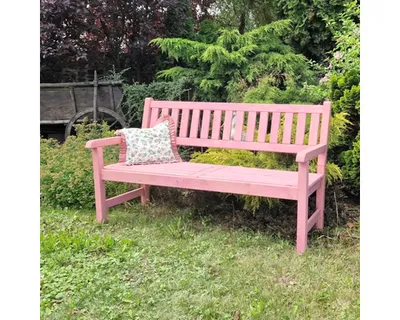 Obrázek produktu pro Zahradní lavice dřevěná RADOST 120 x 53 x 92 cm růžová