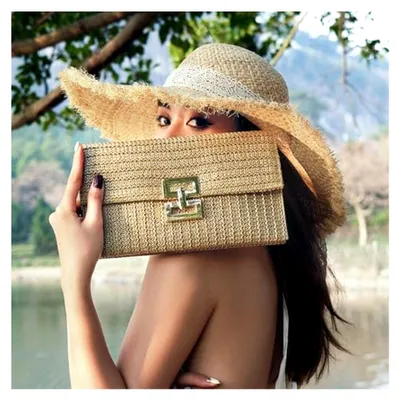 Produktbild von Damen Clutch Tasche aus Stoff Beige Mittlere Größe Elegante Bankett Handytasche für Partys und Hochzeiten