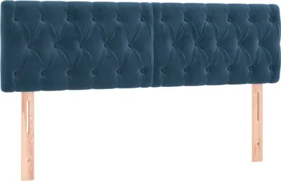 Produktbild von Kopfteile Dunkelblau 144x7x78/88 cm Samt