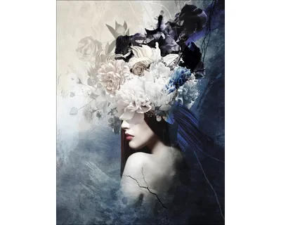 Produktbild von Glasbild Flower Face I GLA2397 60x80 cm